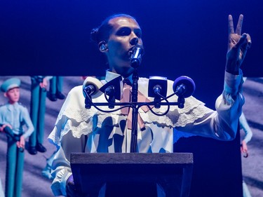 Stromae in concert at the Bell Centre in Montreal on Friday, Nov. 25, 2022.