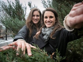 "The idea of planting the right trees, in the right places, becomes extremely important in the context of climate change," says Catherine Hallmich, left, from the David Suzuki Foundation, with Fanny Maure of the Montreal-based consulting firm Habitat.