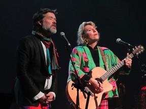 Rufus and Martha Wainwright perform during a Christmas concert in 2019. "Some of the greatest music ever written is Christmas music," Rufus says.
