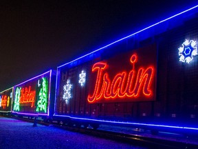 In this 2014 file photo, the CP Holiday Train sits at the Beaconsfield train station.