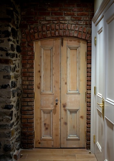 A restored original door in the completely renovated Braemar home in Westmount on Dec. 13, 2014.