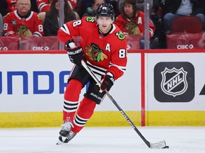 Winger Patrick Kane leads Chicago with 15 points this season. In the final year of his contract, it's almost certain the rebuilding Blackhawks will flip him at the trade deadline.