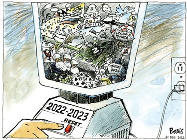 Editorial cartoon for Dec. 31, 2022