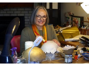 Louise Gallagher, seen in her home studio, realized the only thing holding her back as a baby boomer in a return to the working world was her own biases and insecurities.