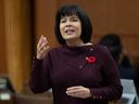 Official Languages ​​Minister Ginette Petitpas Taylor on stage during the question period in Ottawa on Thursday, November 3, 2022.