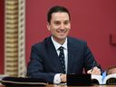 Quebec Minister of Justice and Speaker of the House of Commons Simon Jolin Barrett took the oath of office on Thursday, October 20, 2022, during a ceremony at the Quebec Legislative Assembly in Quebec City.