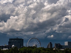 Storm clouds over Montreal on July 12, 2022.