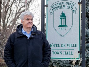 While the suburbs are getting hit with an 8.1 per cent increase on average in their 2023 transfer payments, "I'm not getting five cents more worth of service than I was before," says Montreal West Mayor Beny Masella, seen in 2021.