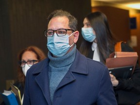 Nicola Spagnolo is seen at the Montreal courthouse in April 2022.