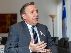 Premier François Legault in his Montreal office on Monday November 28, 2022.