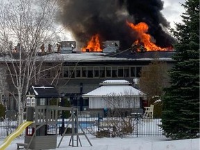 Mont Gabriel Hotel in Ste-Adèle caught fire on Friday, Dec. 2, 2022.