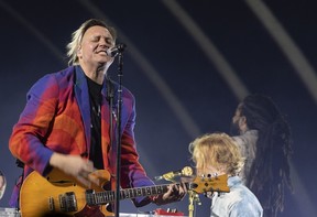 Arcade Fire performs at the Bell Center on December 3, 2022.