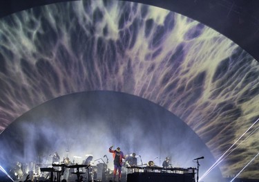 Arcade Fire performs at the Bell Centre on Dec. 3, 2022.
