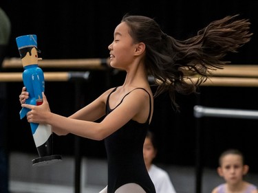 Athena Chen rehearses for Les Grands Ballets' production of The Nutcracker in Montreal on Friday November 25, 2022.