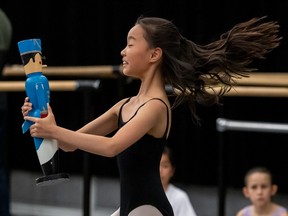 Athena Chen rehearses for Les Grands Ballets' production of The Nutcracker in Montreal on Friday November 25, 2022.