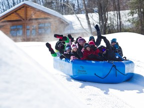 At Les Glissades du Domaine des Pays d'en Haut, there are dozens of slides to choose from and five types of sleds, including the Vortex360 and Tornade, which spin during the descent.