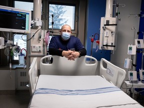 Dr. Francesco Ramadori in one of the 15 new ICU rooms at Lakeshore General Hospital in Pointe-Claire on Tuesday.