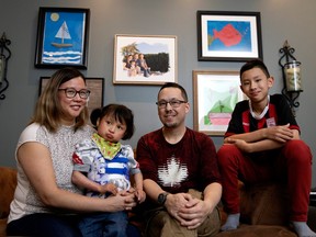 "We try to divide and conquer," Sharon Cheong says. She and husband Charles Law-Tong recognize that Arya, 7, and Hunter, 11, have individual and important needs.