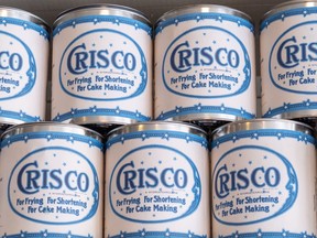 Crisco is seen in vintage packaging. "The name derived from 'crystallized cottonseed oil,' with 'crystallized' being a clever substitute for 'hardened',” Joe Schwarcz writes.
