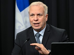 Quebec public health director Dr. Luc Boileau speaks during a news conference on the COVID-19 pandemic, Wednesday, December 14, 2022 in Quebec City.