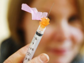 A vaccine syringe