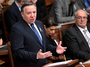 Quebec Premier François Legault presents the inaugural speech, at the legislature in Quebec City, Wednesday, Nov. 30, 2022. "Legault came across as the premier of all Quebecers in much of his speech, proposing interesting initiatives in many areas," Robert Libman writes.
