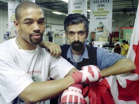 Boxer Otis Grant and trainer Russ Umber (1997).