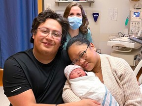 The first baby born in 2023 at the MUHC  a baby girl weighing 7.15 pounds