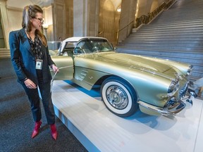 Mary-Dailey Desmarais, the MMFA’s chief curator, notes that the 1958 Fancy Free Corvette was the first Corvette prototype to come equipped with seatbelts.