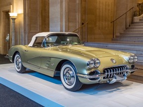 With its exterior sleek lines, sparkling grilles and deluxe comfy interior and even those classy whitewall tires, the 1958 Fancy Free Corvette certainly meets the definition of an objet d’art.
