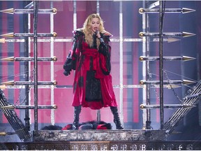 Madonna during her concert at the Bell Centre in Montreal on Sept. 09, 2015.