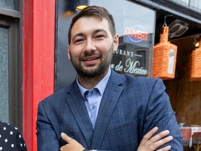 Québec solidaire candidate Guillaume Cliche-Rivard.