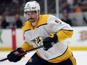Filip Forsberg had a hat trick for the Predators in a 5-4 OT loss to the Golden Knights in Las Vegas on New Year's Eve. Forsberg leads the Predators in scoring with 14-18-32 totals.