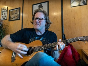 Jason Lang on his mother's 1952 Martin 00-18 guitar. "I connected with her words in a way I'd never done before," he says of his new album of Penny Lang songs. "It really brought me to the core of myself and of her."