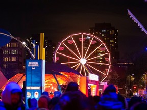 Crowds attend the 2020 edition of Nuit Blanche — before the pandemic forced the all-night festival to scale back. This year, it's back in full force for its 20th anniversary.