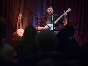 Matt Mannucci, performing as TheyCallMeTreeBeard, entertains the crowd  at the Ste-Anne Coffee House last week. Founded in 1994, the Ste-Anne-de-Bellevue venue has attracted some of Canada's best musical talent to its stage over the years.