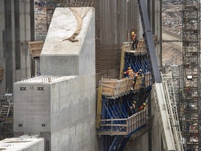 The construction site of the hydroelectric facility at Muskrat Falls, Newfoundland and Labrador is seen on Tuesday, July 14, 2015.&ampnbsp;As Newfoundland and Labrador Premier Andrew Furey prepares for energy talks with Quebec Premier Francois Legault, a panel recommends the two strike a new Churchill Falls energy deal. THE&ampnbsp;CANADIAN PRESS/Andrew VaughanPRESS/Andrew Vaughan