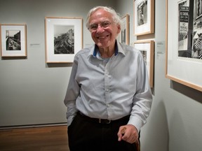 George S. Zimbel, seen at his 2015 exhibit at the Montreal Museum of Fine Arts, died in mid-January at 93.
