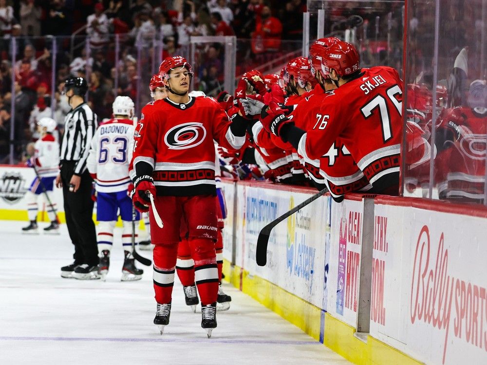Jarvis' hat trick carries Hurricanes past Canadiens 6-2 - Seattle Sports