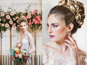 Bridal hair and makeup styled by Avanti Le Spa. SUPPLIED.