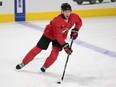 Canadiens prospect Owen Beck skates during Canada's World Junior Hockey Championship selection camp in Moncton, N.B., on Dec. 9, 2022.