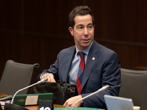 Liberal MP for Mount Royal Anthony Housefather waits for a session of the Standing Committee on Official Languages to begin, Friday, February 17, 2023 in Ottawa.
