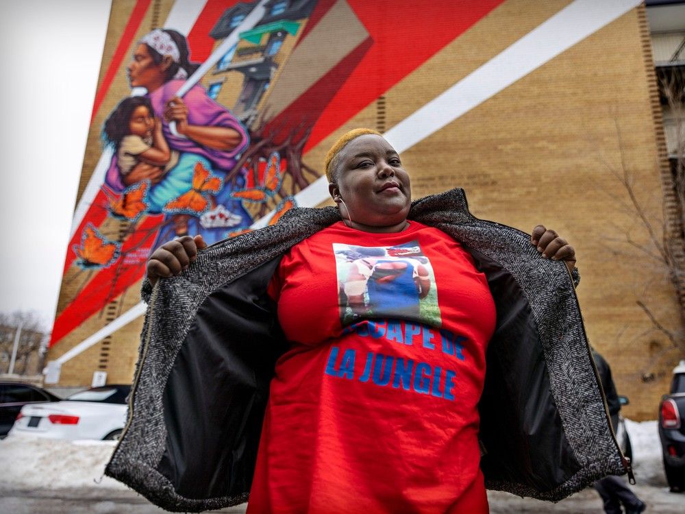 'This is my story' Montreal mural marks the trauma of the displaced