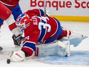 Canadiens goaltender Jake Allen is winless in his last seven games (0-6-1) after allowing four goals on 21 shots against the Bruins. His record this season is 14-24-3 with a 3.57 goals-against average and an .891 save percentage.
