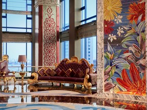 The Reverie Saigon’s ornate lobby reflects the hotel’s modern Italianate decor.