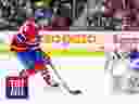 New York Rangers goalkeeper Igor Shesterkin stops Habs forward Josh Anderson's break-away shot on March 9, 2023. 