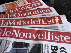 A selection of newspapers owned by the Coopérative nationale de l'information indépendante (CN2i).