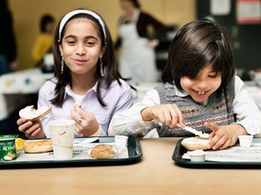 Club des petits déjeuners provides free breakfasts to underprivileged children.