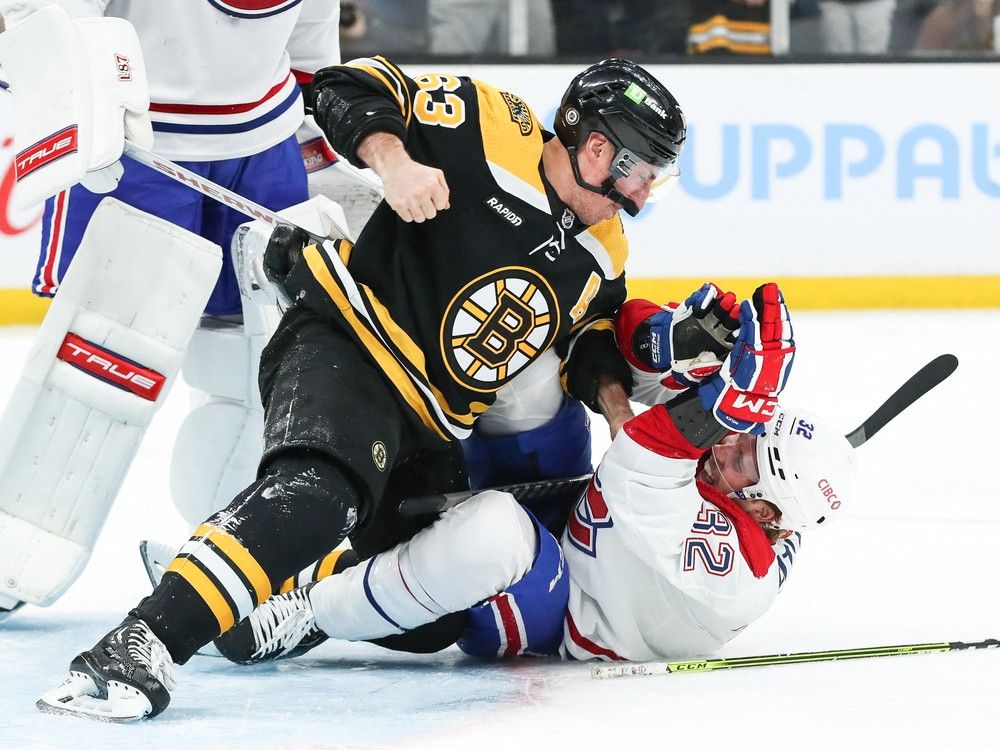 Bruins' A.J. greer only gets one game for a cross-check to the