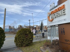 Fonderie Horne, a foundry owned by Glencore, is seen in Rouyn-Noranda on Oct. 29, 2022. An announcement this week that some 200 families would be relocated from a Rouyn-Noranda neighbourhood contaminated by smelter pollution was met with anxiety and concern for those who will be moved out.